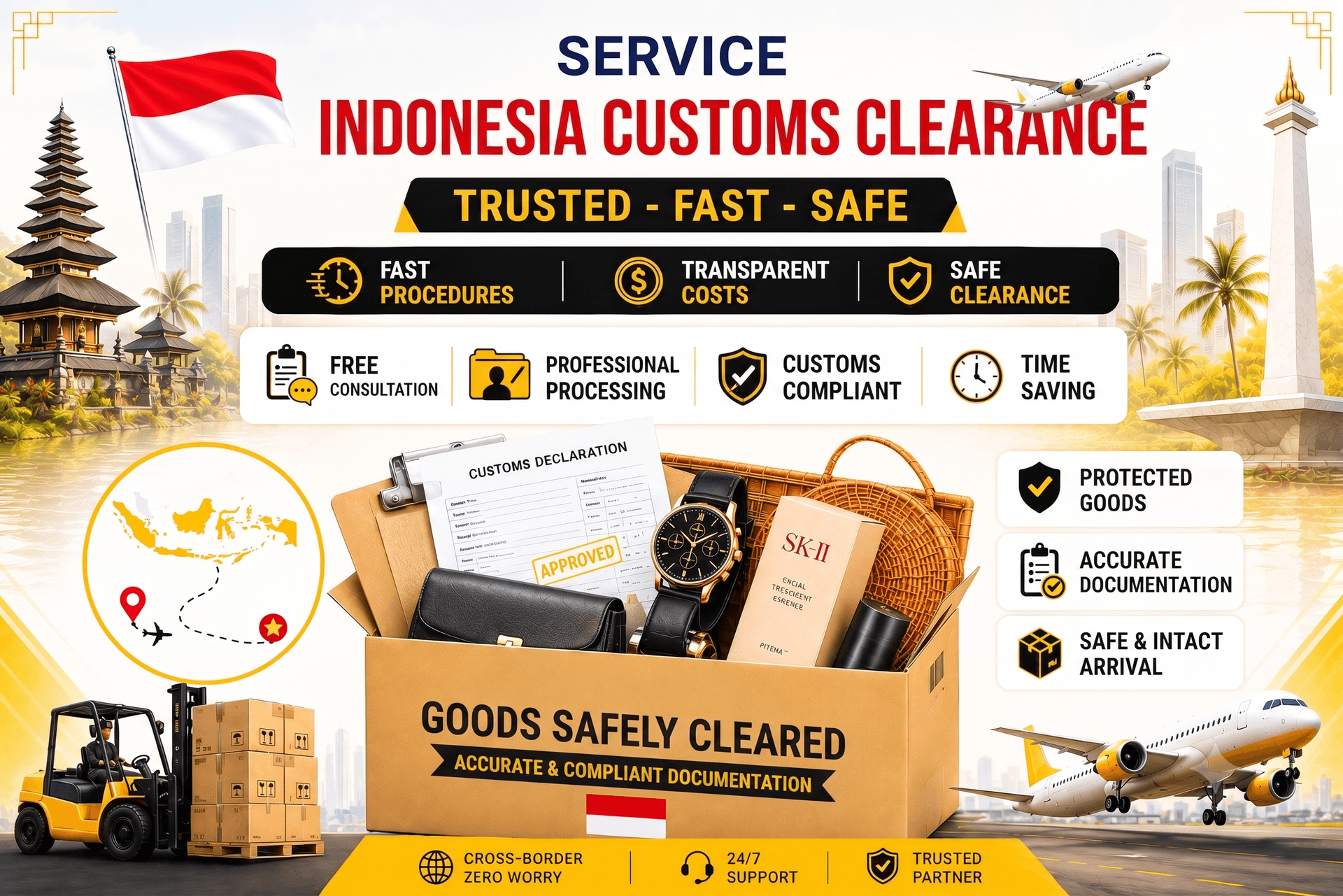 Illustration of service Indonesia Customs Clearance Service