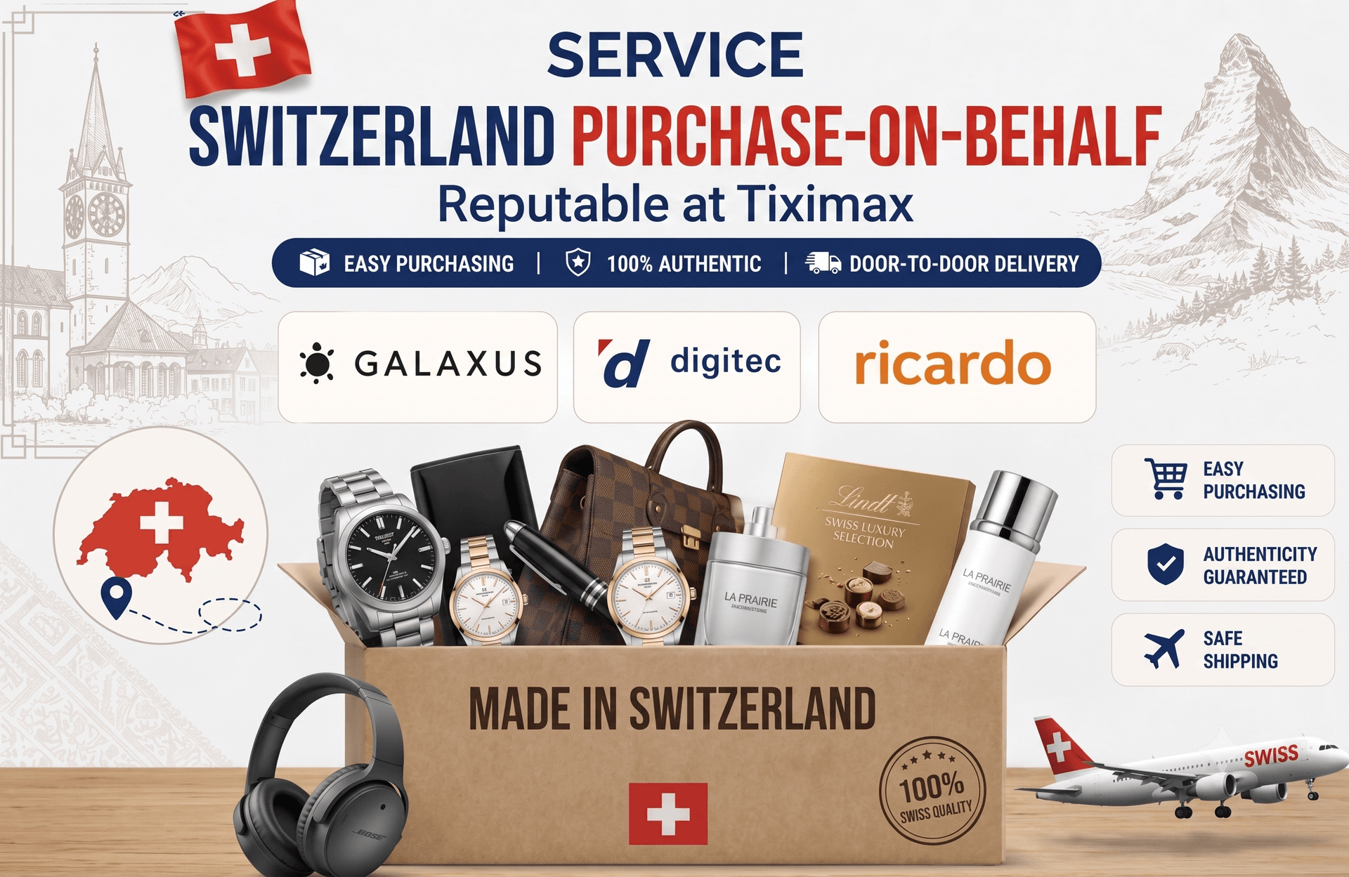 Illustration of service Switzerland Purchase-on-Behalf Service
